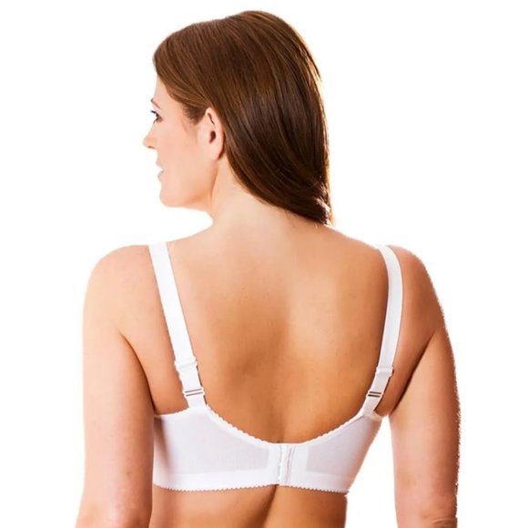 New Elila Full Figure Embroidered Microfiber Wire-Free Bra Beige 1301 - Picture 10 of 10